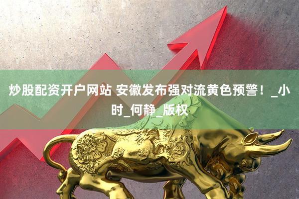 炒股配资开户网站 安徽发布强对流黄色预警！_小时_何静_版权